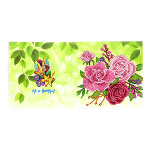 8pcs Diamond Painting Greeting Thanks Cards Special-shaped Drill (HKDZ10)