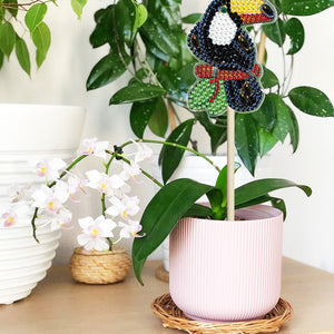 2x DIY Diamond Painting Flower Pot Plant Decor Stick Home Ornaments (HBJ18)