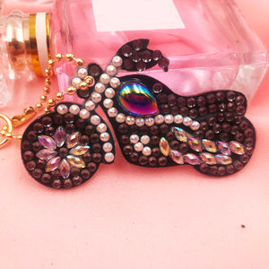 Double Sided Special Shaped Drill Keychains Hanging Ornament DIY Kid Adult Gifts