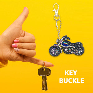 Double Sided Special Shaped Drill Keychains Hanging Ornament DIY Kid Adult Gifts