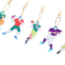 Load image into Gallery viewer, 5pcs Diamond Keychains Art Craft DIY Double-sided Kid Adult Gifts (AA989)
