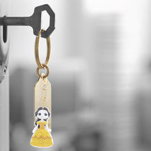 Load image into Gallery viewer, 5pcs DIY Diamond Painting Keychain Girl Bag Pendant Mosaic Craft Keyrings
