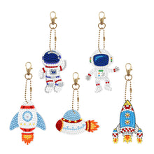 Load image into Gallery viewer, 5pcs Diamond Painting Keychain DIY Planet Man Key Ring Pendants (YSK082)
