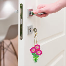Load image into Gallery viewer, 5pcs Diamond Painting Keychain DIY Bouquet Key Ring Pendants (YSK083)
