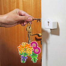 Load image into Gallery viewer, 5pcs Diamond Painting Keychain DIY Bouquet Key Ring Pendants (YSK083)
