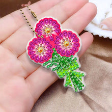 Load image into Gallery viewer, 5pcs Diamond Painting Keychain DIY Bouquet Key Ring Pendants (YSK083)
