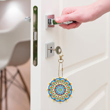 Load image into Gallery viewer, 5pcs Diamond Painting Keychain DIY Mandala Key Ring Pendants (YSK084)
