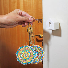 Load image into Gallery viewer, 5pcs Diamond Painting Keychain DIY Mandala Key Ring Pendants (YSK084)
