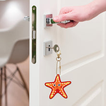 Load image into Gallery viewer, 5pcs Diamond Painting Keychain DIY Marine Life Key Ring Pendants (YSK085)
