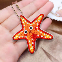 Load image into Gallery viewer, 5pcs Diamond Painting Keychain DIY Marine Life Key Ring Pendants (YSK085)
