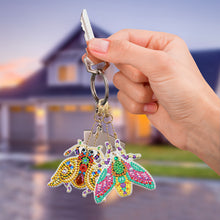 Load image into Gallery viewer, 5pcs Diamond Painting Keychain DIY Insect Animal Key Ring Pendants (YSK091)
