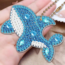 Load image into Gallery viewer, 5pcs Diamond Painting Keychain DIY Whale Animal Key Ring Pendants (YSK093)
