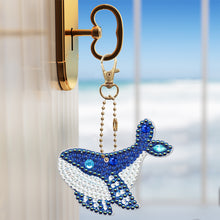 Load image into Gallery viewer, 5pcs Diamond Painting Keychain DIY Whale Animal Key Ring Pendants (YSK093)
