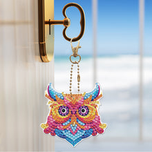 Load image into Gallery viewer, 5pcs Diamond Painting Keychain DIY Tiger Animal Key Ring Pendants (YSK094)
