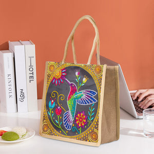 5D Diamond Painting Handbag DIY Bird Linen Shopping Storage Bags (GT5010)