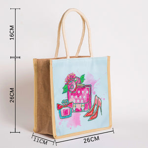 5D Diamond Painting Handbag DIY Shoes Linen Shopping Storage Bags (GT5014)