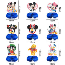 Load image into Gallery viewer, 9x Cartoon Mouse Duck 3D Honeycomb Party Center Baby Shower Decor Supplies
