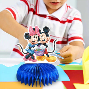 9x Cartoon Mouse Duck 3D Honeycomb Party Center Baby Shower Decor Supplies