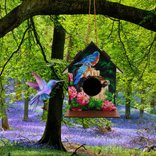 Load image into Gallery viewer, Hanging Bird House DIY Diamond Painting Wooden Bird Nest Hut Cage (NW02)
