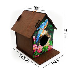 Hanging Bird House DIY Diamond Painting Wooden Bird Nest Hut Cage (NW02)