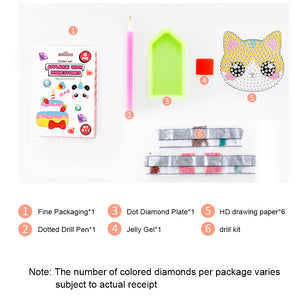 6pcs 5D Diamond Painting Stickers Kit DIY Cartoon Cup Phone Decor Kids (ST023)