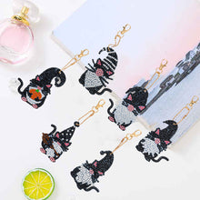 Load image into Gallery viewer, 6pcs/set Diamond Painting Keychains DIY Art Craft Key Chains Ring Holder Jewelry
