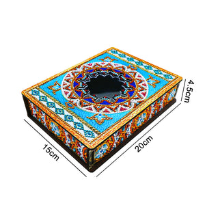 Special Shaped Bright Drill DIY Mandala Diamond Painting Jewelry Box Kit (MH202)