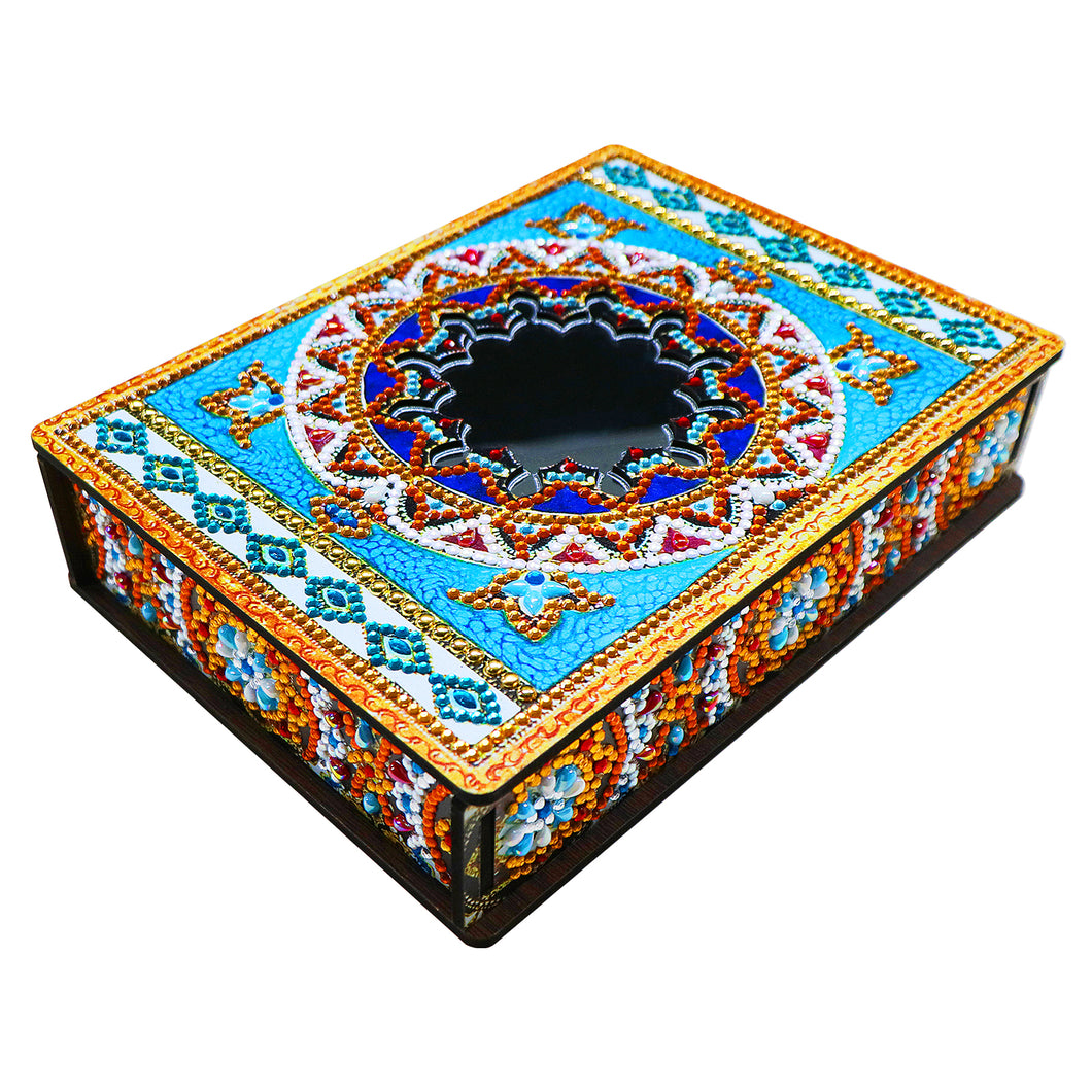 Special Shaped Bright Drill DIY Mandala Diamond Painting Jewelry Box Kit (MH202)