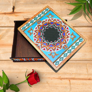 Special Shaped Bright Drill DIY Mandala Diamond Painting Jewelry Box Kit (MH202)