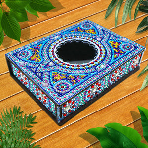 Special Shaped Bright Drill DIY Mandala Diamond Painting Jewelry Box Kit (MH203)