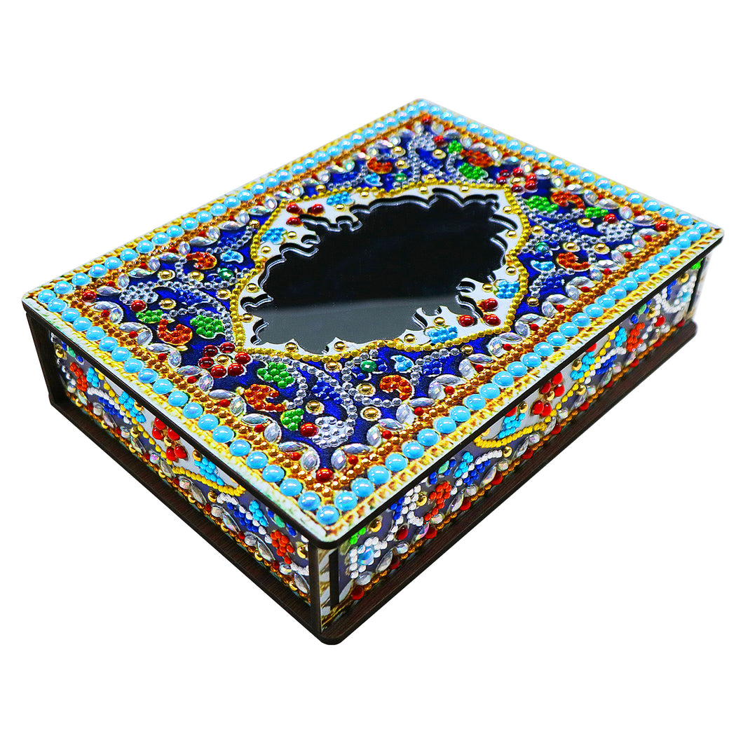 Special Shaped Bright Drill DIY Mandala Diamond Painting Jewelry Box Kit (MH204)