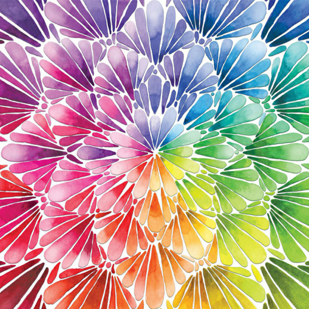 Rainbow Flower 30*30CM(Canvas) Full Square Drill Diamond Painting
