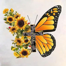 Load image into Gallery viewer, Butterfly Sunflower 30*30CM(Canvas) Full Round Drill Diamond Painting
