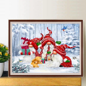 Goblins In The Snow 40*30CM(Canvas) Full Round Drill Diamond Painting