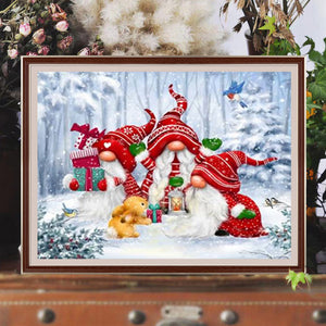 Goblins In The Snow 40*30CM(Canvas) Full Round Drill Diamond Painting