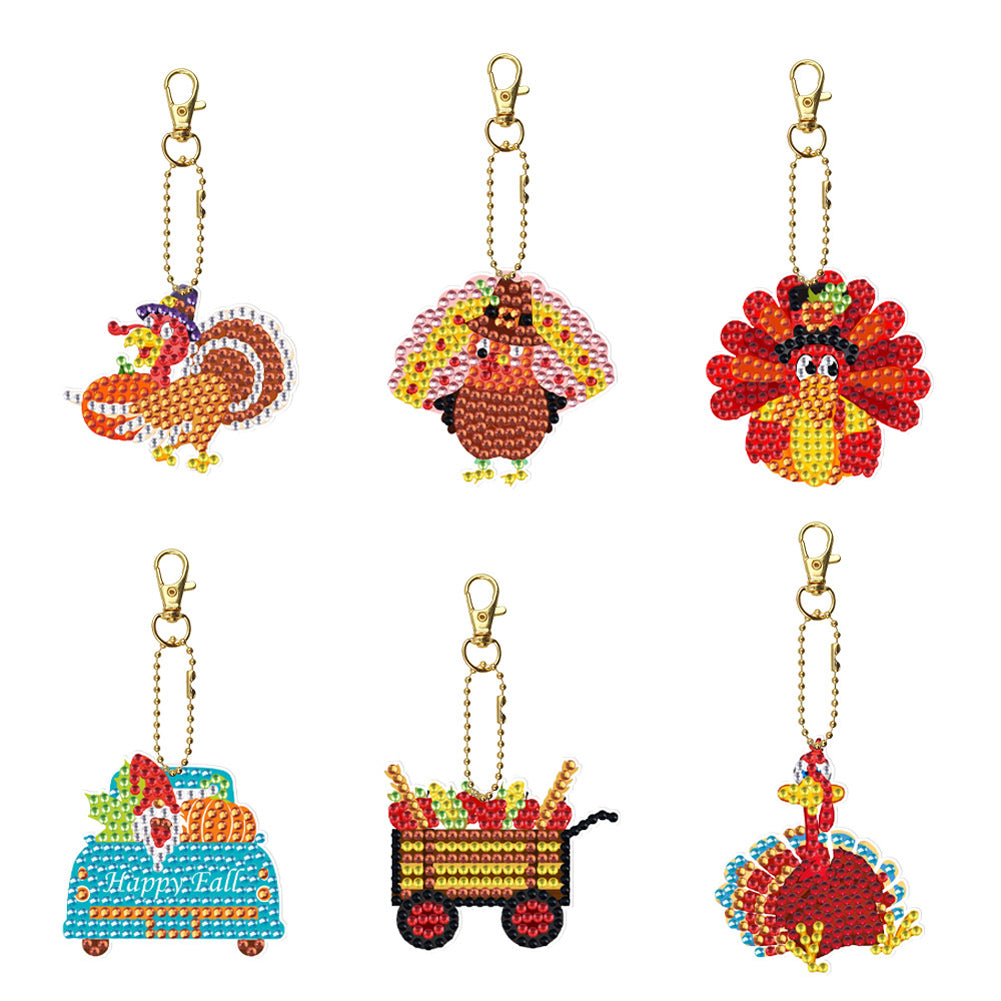 DIY Point Drill Keychains Cute Spot Drawing Kit Keychain for Gift (YS051)
