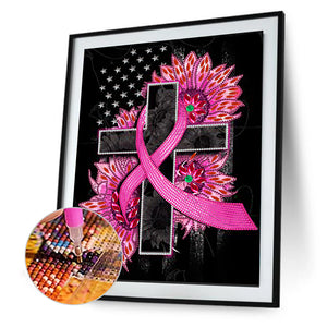 Cross 30*40CM(Canvas) Partial Special Shaped Drill Diamond Painting
