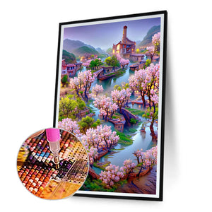 Rose Manor 40*70CM(Canvas) Full Round Drill Diamond Painting