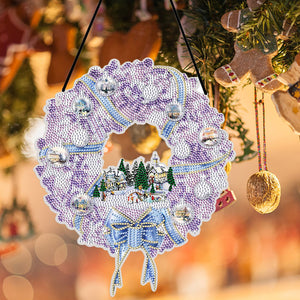 25cm DIY Christmas Wreath Art Acylic Crystal Rhinestone Hanging Crafts (HH070)