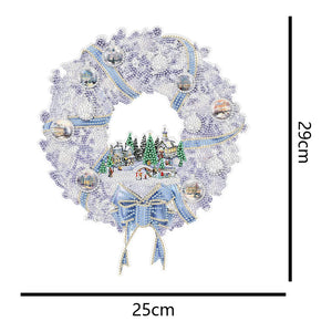 25cm DIY Christmas Wreath Art Acylic Crystal Rhinestone Hanging Crafts (HH070)