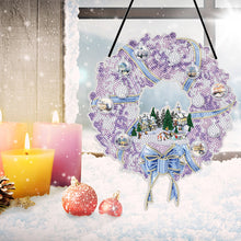 Load image into Gallery viewer, 25cm DIY Christmas Wreath Art Acylic Crystal Rhinestone Hanging Crafts (HH070)
