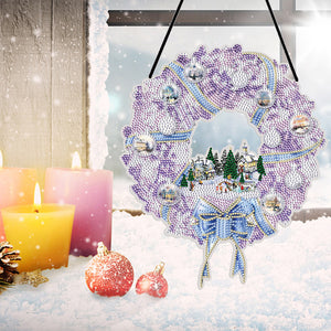 25cm DIY Christmas Wreath Art Acylic Crystal Rhinestone Hanging Crafts (HH070)