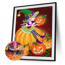 Load image into Gallery viewer, Halloween Witch 30*40CM(Canvas) Partial Special Shaped Drill Diamond Painting
