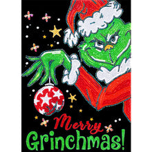 Load image into Gallery viewer, Christmas Green Monster 30*40CM(Canvas) Partial Special Shaped Drill Diamond Painting
