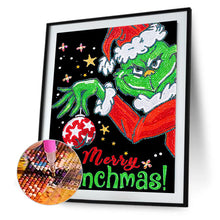 Load image into Gallery viewer, Christmas Green Monster 30*40CM(Canvas) Partial Special Shaped Drill Diamond Painting

