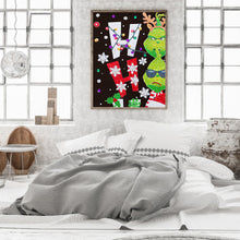 Load image into Gallery viewer, Christmas Green Monster 30*40CM(Canvas) Partial Special Shaped Drill Diamond Painting
