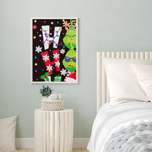 Load image into Gallery viewer, Christmas Green Monster 30*40CM(Canvas) Partial Special Shaped Drill Diamond Painting

