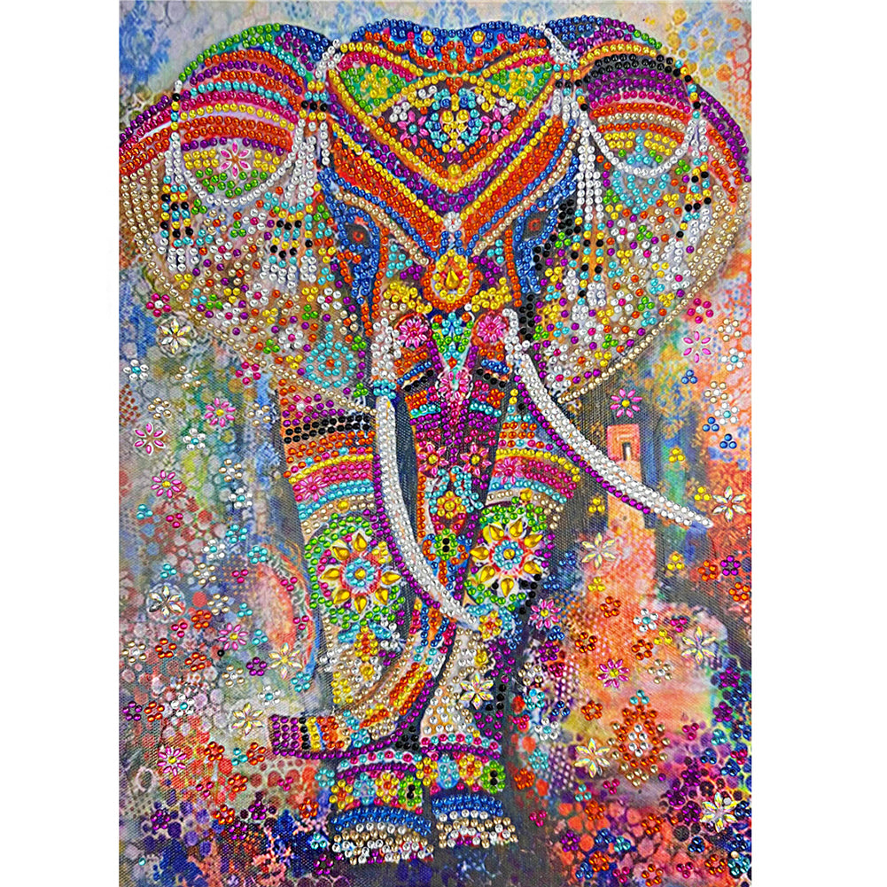 Elephant 30*40CM(Canvas) Partial Special Shaped Drill Diamond Painting