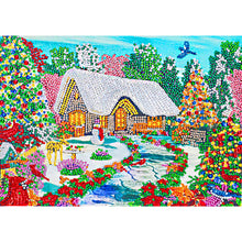 Load image into Gallery viewer, Snow Cabin 40*30CM(Canvas) Partial Special Shaped Drill Diamond Painting
