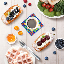 Load image into Gallery viewer, 6pcs/set Mandala Square Coaster Acrylic Water Cup Pad 5D DIY Room Decor (BD401)

